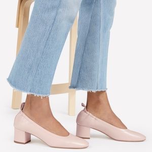 EVERLANE Leather Day Heels (Pale Rose)
